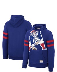 Mitchell & Ness Royal New England Patriots Big Face Historic Logo Pullover Hoodie At Nordstrom