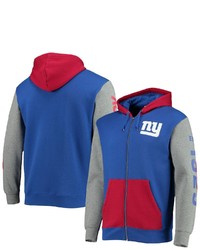 Mitchell & Ness Royal New York Giants Team Full Zip Hoodie Jacket