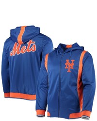 STITCHES Royalorange New York Mets Team Full Zip Hoodie