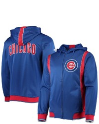 STITCHES Royalred Chicago Cubs Team Full Zip Hoodie