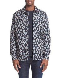 Acne Studios Merick Leopard Print Nylon Shirt Jacket