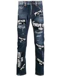 Philipp Plein All Over Logo Jeans