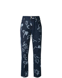 Ps By Paul Smith Artistic Printed Cropped Jeans