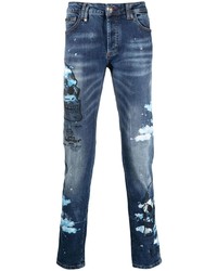 Philipp Plein Clouds Super Straight Cut Jeans