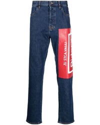 Just Cavalli Logo Patch Straight Leg Jeans