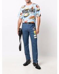 Moschino Mouse Logo Slim Fit Jeans