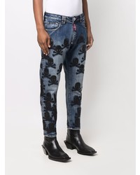 Philipp Plein Skull Patch Tapered Jeans
