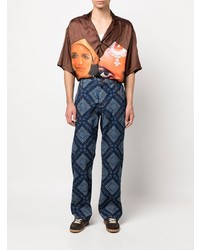 Ahluwalia Tile Print Straight Leg Jeans