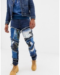 G Star X Jaden Smith Spiral Waterfall Patches 3d Slim Jeans