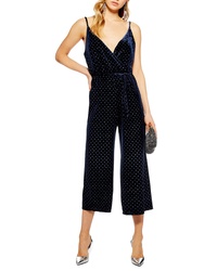 Topshop Glitter Spot Jumpsuit