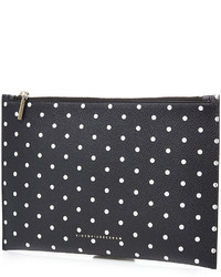 Victoria Beckham Simple Pouch Printed Leather Clutch