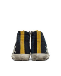 Golden Goose Blue And Grey Denim Slide Sneakers