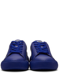 Versace Blue Logo Greca Low Top Sneakers