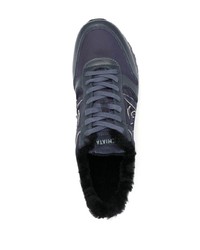 Premiata Leather Stamp Effect Lace Up Sneakers
