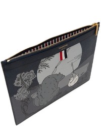 Thom Browne Navy Story Scene Zippelet Pouch