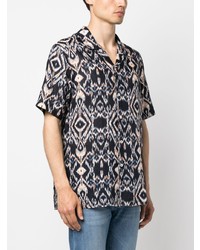 Altea Abstract Print Linen Shirt
