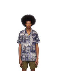 Acne Studios Blue And Taupe Rellah Theatre Shirt