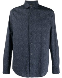 Z Zegna Abstract Pattern Button Up Shirt
