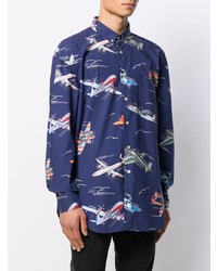 Love Moschino Airplane Print Shirt