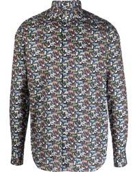 Xacus Animals Print Long Sleeve Shirt