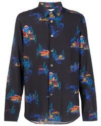 PS Paul Smith Buttoned Forest Print Shirt