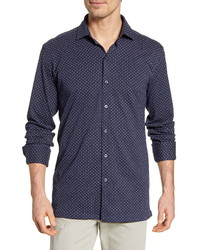 Bugatchi Classic Fit Knit Button Up Shirt