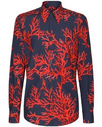 Dolce & Gabbana Coral Print Long Sleeved Shirt