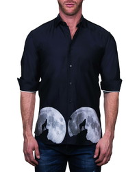 Maceoo Fibonacci Wolf Button Up Shirt