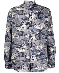 Tintoria Mattei Floral Print Button Up Shirt