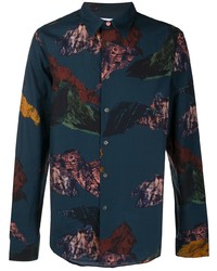 PS Paul Smith Geology Print Long Sleeved Shirt