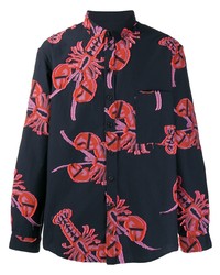 Henrik Vibskov Glue Oversized Lobster Print Shirt