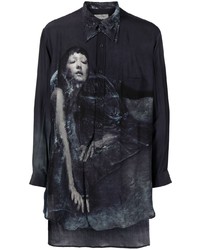 Yohji Yamamoto Graphic Print Longline Shirt