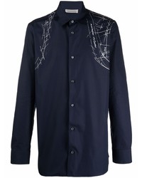 Alexander McQueen Harness Print Cotton Shirt