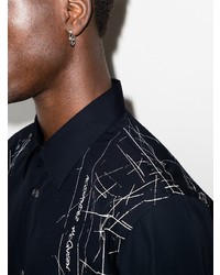 Alexander McQueen Harness Print Long Sleeve Shirt