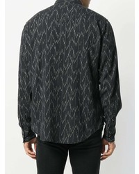Saint Laurent Jacquard Pixel Print Shirt