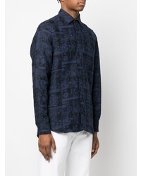 Etro Jacquard Print Long Sleeve Shirt