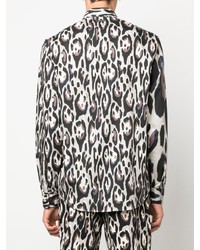 Roberto Cavalli Jaguar Print Cotton Shirt