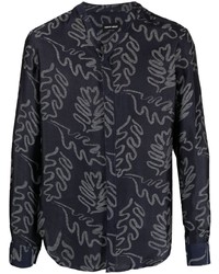 Giorgio Armani Leaf Print Button Up Shirt