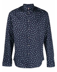 PS Paul Smith Leaf Print Slim Shirt