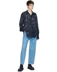 Eckhaus Latta Navy Shrunk Shirt