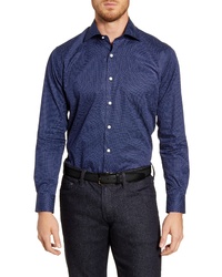 Peter Millar Oak Microdot Regular Fit Button Up Shirt
