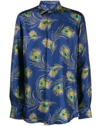 Dolce & Gabbana Peacock Print Shirt