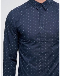Selected Homme Long Sleeve Smart Shirt With Button Down Collar With Allover Print