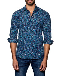 Jared Lang Trim Fit Butterfly Button Up Shirt