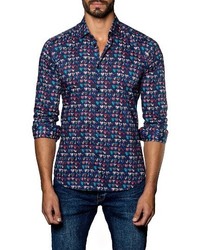 Jared Lang Trim Fit Print Sport Shirt