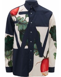 JW Anderson Veggie Fruit Relaxed Anchor Applique Shirt