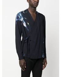 Atu Body Couture X Tessitura Graphic Print Wrap Shirt