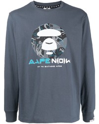 AAPE BY A BATHING APE Aape By A Bathing Ape Logo Print Long Sleeve T Shirt