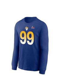 Nike Aaron Donald Royal Los Angeles Rams Super Bowl Lvi Bound Name Number Long Sleeve T Shirt At Nordstrom