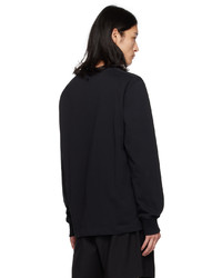 AMI Alexandre Mattiussi Black Ami De Cur Long Sleeve T Shirt